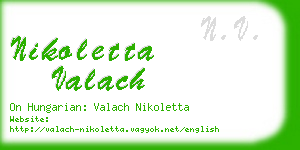 nikoletta valach business card